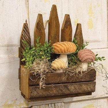 3 Set Chenille Stuffed Mushroom Sitters - The Fox Decor